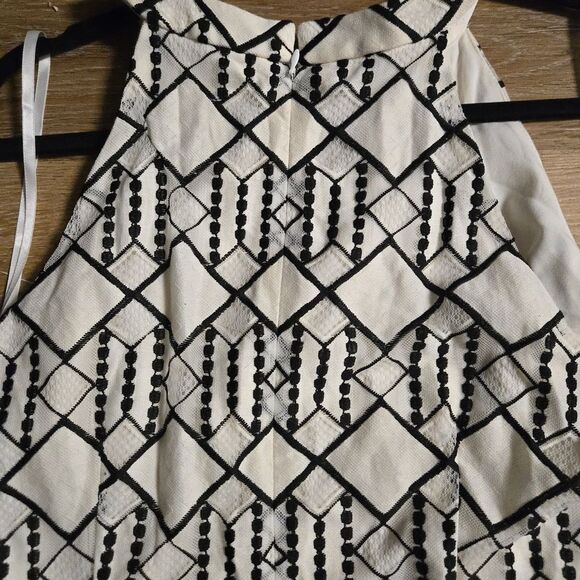 Nine West Black and White Patterned Mini Dress - Picture 7 of 8